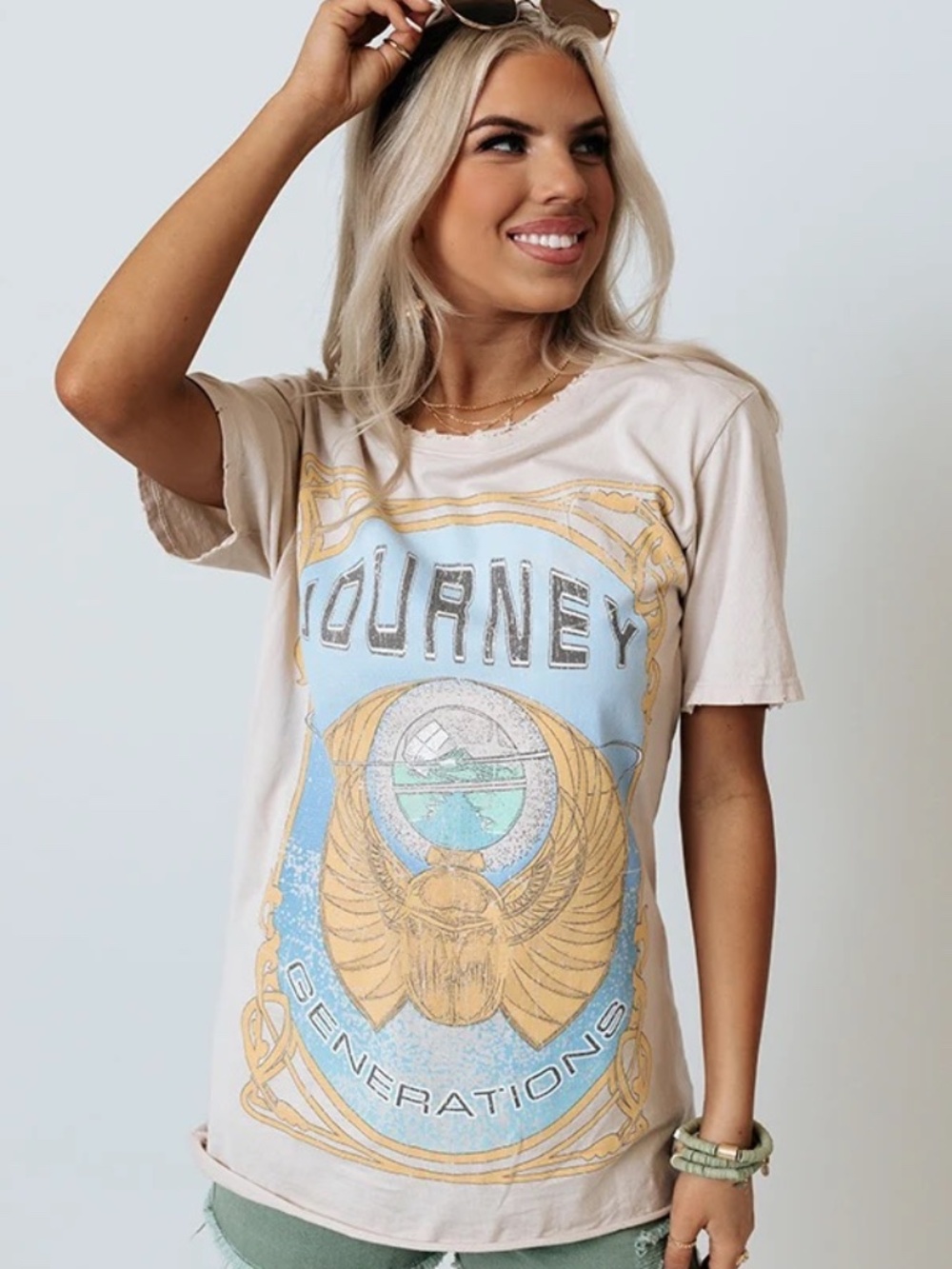 Recycled Karma Journey Generations Band tee! distressed vintage S